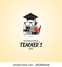 Happy Teacher's day Vector art & typography design elements for congratulation cards, banners and flyers.