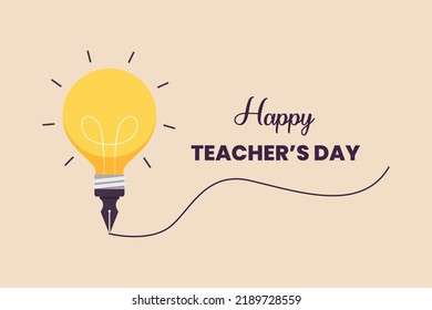 Happy Teacher's day Vector art for congratulation cards, banners and flyers. International teacher's day concept. Vector illustration.