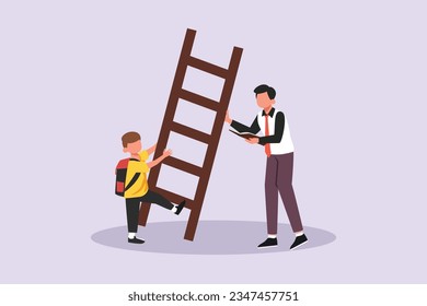 Happy Teacher's day Vector art for congratulation cards, banners and flyers. International teacher's day concept. Vector illustration.