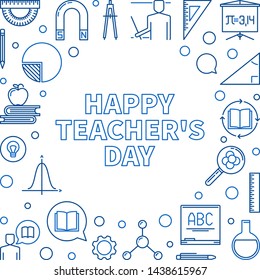 Happy Teachers Day Vector Concept Outline Stock Vector (Royalty Free ...