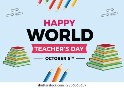 Happy teacher's day! Vector concept banner for world teachers day