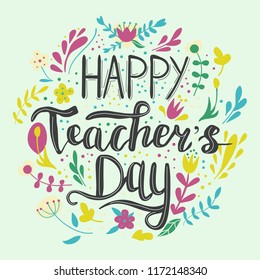 Happy Teachers Day Vector Illustration Chalkboard Stock Vector (Royalty ...
