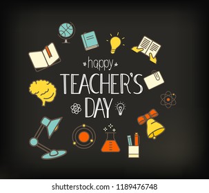 Happy teachers day. Vector illustration  