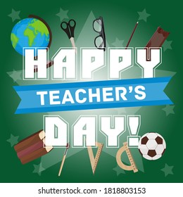 Happy teachers day. Vector illustration