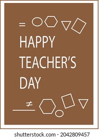 Happy teachers day vector illustration for poster, brochure, banner and greeting card