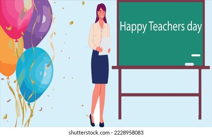 
happy teachers day vector image