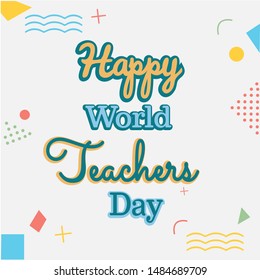 happy Teacher's Day vector lettering