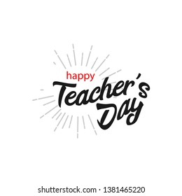 Happy Teachers Day Vector Template Design Stock Vector (Royalty Free ...