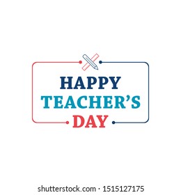 Happy teachers day vector typography. Teachers day special event day greeting vector image