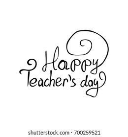 Happy Teachers Day Vector Typography Lettering Stock Vector (royalty 