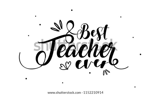 Happy Teachers Day Vector Typography Lettering Stock Vector