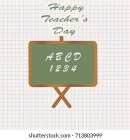 Happy Teacher's Day.Vector