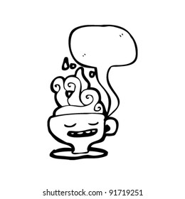 happy teacup cartoon