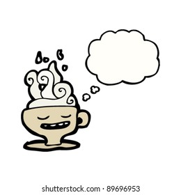 happy teacup cartoon character