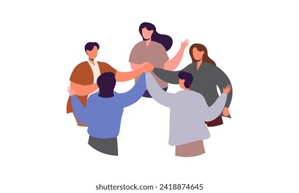 Happy Team of Business People Celebrate Success! Teamwork, Unity, and Support between Colleagues at Workplace Concept