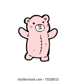 caricatura del oso de peluche feliz