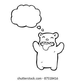 happy teddy bear cartoon