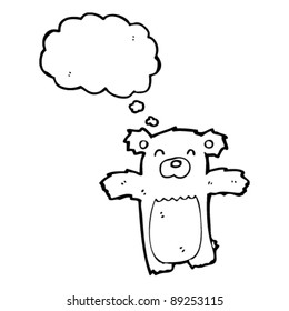 caricatura del oso de peluche feliz