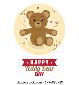 Feliz Ilustración del vector del oso de Teddy
