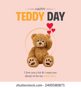 Happy Teddy Day is a sweet and affectionate celebration observed on February 4th as part of Valentine's Week.