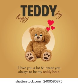 Happy Teddy Day is a sweet and affectionate celebration observed on February 4th as part of Valentine's Week.