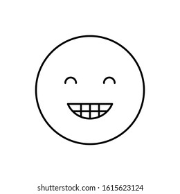 Happy, teeth, emotions icon. Simple line, outline vector expression of mood icons for ui and ux, website or mobile application