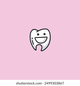 Happy Teeth flat vector design