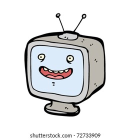 caricatura de televisión feliz