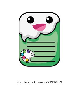 happy and tender note paper kawaii