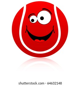 happy tennis ball