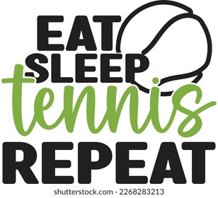 Happy Tennis Spot Lover and Payer Quotes for Print on Jersey and Shirt. Colorful Typography and Vector on White Background for Print on Demand business.