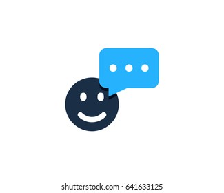Happy Testimonial Icon Logo Design Element
