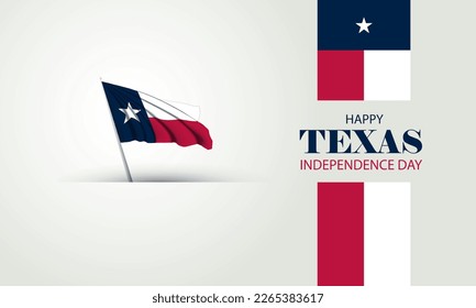 Happy Texas Independence Day Background. Banner, Poster, Greeting Card in Vector Illustration.