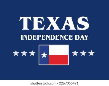 Happy Texas Independence Day with texas flag 