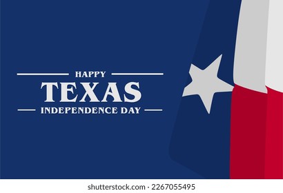 Happy Texas Independence Day with texas flag 