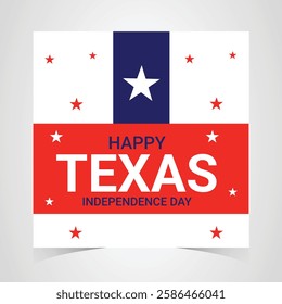Happy texas independence day web banner template. illustration Vector Texas Independence day Background with flag. March 2nd Texas Independence Day Freedom holiday