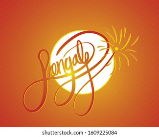 happy thai pongal typography - can be used as web banner - facebook banner - email flyer