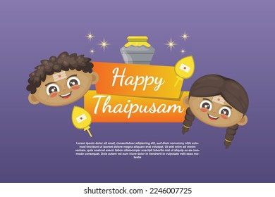 Happy Thaipusam background. Design with gradient. Vector illustration.