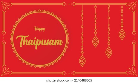 happy thaipusam banner background vector image.