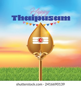 Happy Thaipusam or Thaipoosam festival celebrated by the Tamil community in India and by the Tamil diaspora worldwide