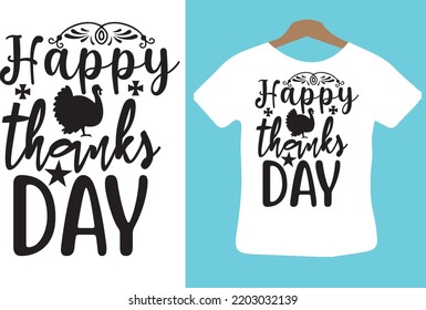 Happy thanks day svg design