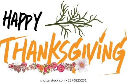 Happy Thanks Giving Banner Fall Leaves thanksgiving day vector illustration Free Download