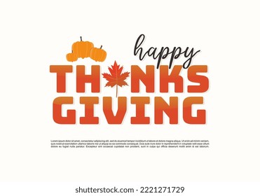 Happy thanks giving day background celebrated on November 24.