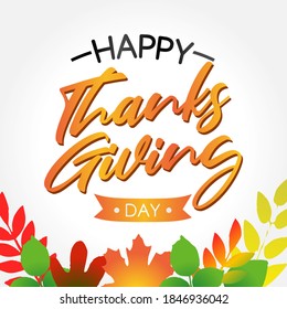 Happy Thanks Giving Days Vector Illustration. Suitable for greeting card, poster and banner.