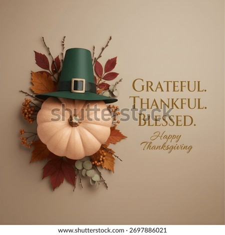 happy thanks giving design elements. Thanksgiving greeting cards and invitations. Vector illustration. Happy Thanksgiving Day with pumpkin and nut.