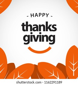 Happy Thanks Giving Vector Template Design Illustration