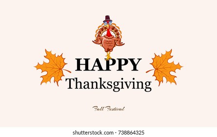 Happy thanksgiving abstract background. greeting card. poster. pumpkin,corn, bird turkey. vector illustration