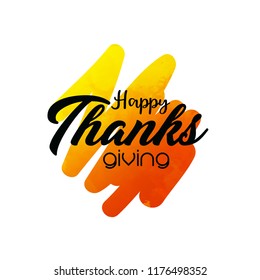 Happy Thanksgiving background with autumn vegetables and colorful leaves.  background