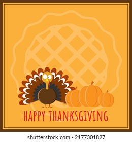 Happy Thanksgiving Background With Copy Space Area. Suitable For Thanksgiving Events