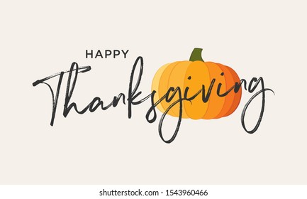 Happy Thanksgiving Background, Thanksgiving Illustration, Giving Thanks, Pumpkin Icon Autumn Fall Leaves Vector Illustration Background